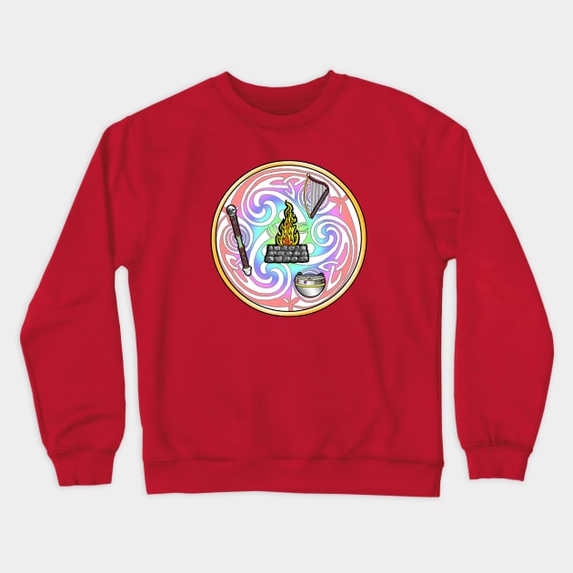 Dagda's Wheel Crewneck Sweatshirt by IanCorrigan